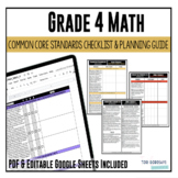 Grade 4 Math Common Core Checklist | DIGITAL