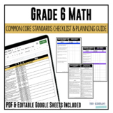 Grade 6 Math Common Core Checklist | DIGITAL