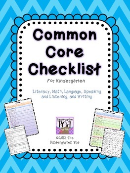 Preview of Common Core Checklist for Kindergarten
