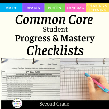 Common Core Standards Checklists Second Grade by Primary Teachspiration