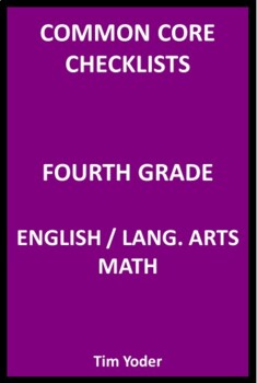 Preview of Common Core Checklists – Fourth Grade English/Language Arts and Math
