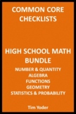 Common Core Checklists – High School Math Bundle – All Five Areas