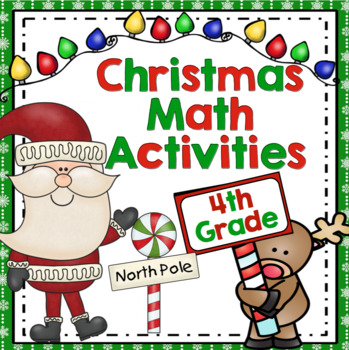Preview of 4th Grade Christmas Math: Games and Centers