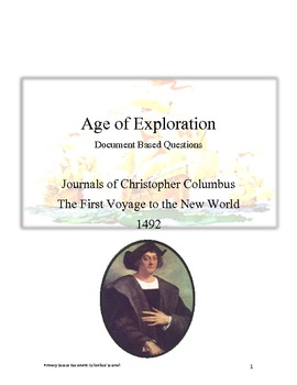 Preview of Common Core: Christopher Columbus' Journals DBQs