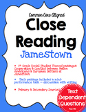 {Common Core} Close Reading ~Text Dependent Questions ~ S.