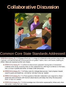 Preview of Common Core - Collaborative Discussion about Literature/Info. Text