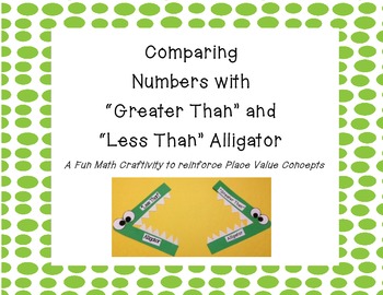 greater less math grade 4 for worksheets than than Greater Than, Using Craft Comparing Alligator Numbers Less