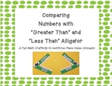 Comparing Numbers Alligator Craft  Using Greater Than, Les
