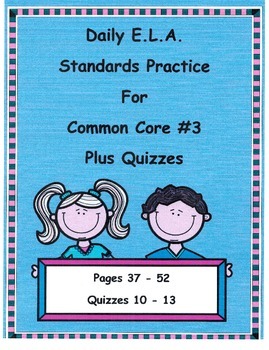 Preview of DOL Morning Work For 3rd Grade Common Core E.L.A. #3 Plus Quizzes!