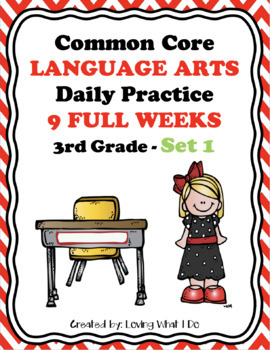 Preview of 3rd Grade Common Core Daily Language/Morning Work/Spiral Review/ 9 WEEKS - Set 1