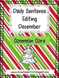First Grade Sentence Editing: December