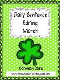 First Grade Sentence Editing: March