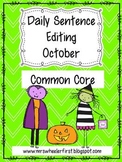 First Grade Sentence Editing: October