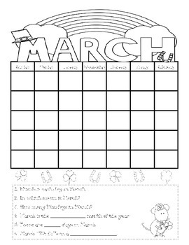 Common Core Daily Language for First Grade March by My Hoppy Place