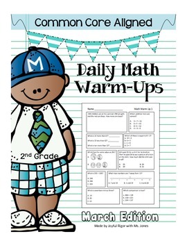 Preview of Common Core Daily Math Warm Ups - 2nd Grade March