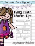 Common Core Daily Math Warm Ups - 2nd Grade September