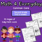 Common Core Daily Math Work - Second Grade 2nd Nine Weeks