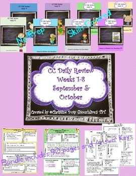 Preview of Common Core Daily Practice Skills Bundle weeks 1-8