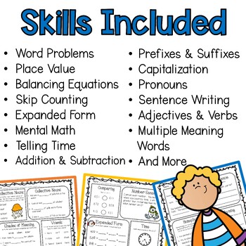 Morning Work Freebie for 2nd grade by Shelly Sitz | TpT