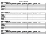 Common Core Daily Reading Warm-up Tracker (6 Standards)