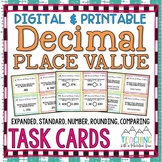 Decimal Place Value Task Cards | Digital and Printable
