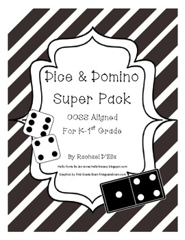 Preview of Dice & Domino Super Pack!  {Common Core Activities & Centers for K-1st}