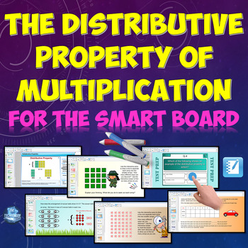 Preview of Distributive Property of Multiplication for the SMART Board w/ Homework