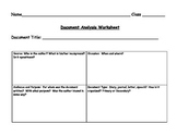 Common Core Document Analysis Sheet