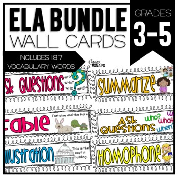 Preview of Common Core ELA Cards 3-5 Bundle