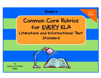 Preview of Common Core ELA Rubrics:  Grade 6