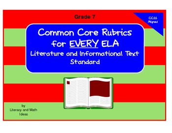 Preview of Common Core ELA Rubrics:  Grade 7