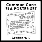 Common Core ELA Standards Poster Set - 9th/10th Grade {Bla