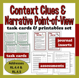 ELA Task Cards + Printables set – Narrative POV & Context Clues