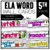 5th Grade ELA Word Wall - Vocabulary Cards