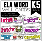 Kindergarten ELA Word Wall - Vocabulary Cards