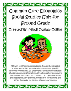 Preview of Common Core Economics Social Studies' Unit for Second Grade