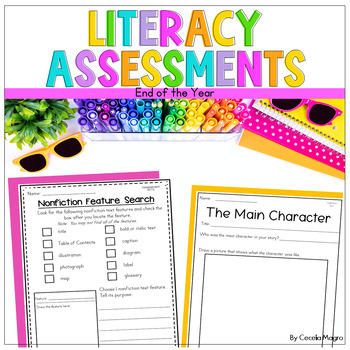 Preview of End of the Year Literacy Assessments for 1st and 2nd Grade