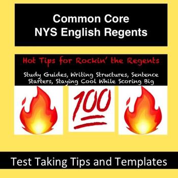 Preview of Common Core English Regents (NYS) Study Guide and Hot Tips Packet