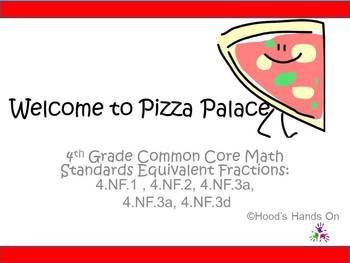 Preview of Common Core Equivalent Fractions Pizzas