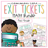 Common Core Exit Tickets: First Grade Math Bundle