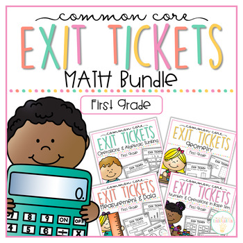 Preview of Common Core Exit Tickets: First Grade Math Bundle