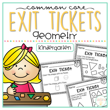 Preview of Common Core Exit Tickets: Kindergarten Geometry