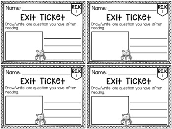 Common Core Exit Tickets: Kindergarten Informational Text | TpT