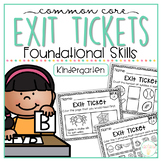 Common Core Exit Tickets: Kindergarten Reading Foundationa