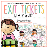 Common Core Exit Tickets: Second Grade ELA Bundle