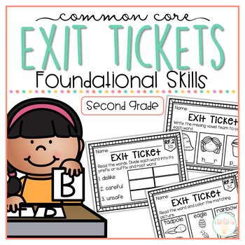 Preview of Common Core Exit Tickets: Second Grade Foundational Skills