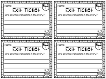 Common Core Exit Tickets: Second Grade Literature by Mrs Plemons