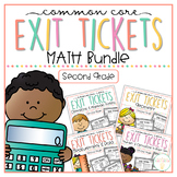 Common Core Exit Tickets: Second Grade Math Bundle