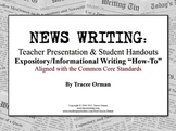Expository News Writing Tutorial & Activities