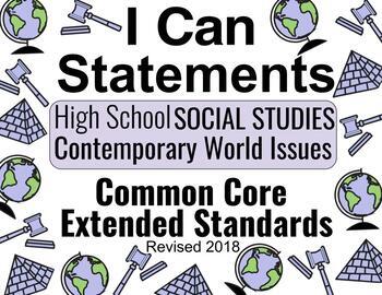 Preview of Common Core Extended Standards I CAN Posters HS: Contemporary World Issues